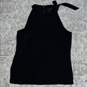 Banana Republic Black Halter Top with Bow Detail